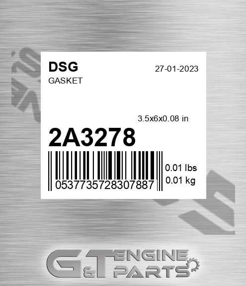2A3278 DSG Gasket