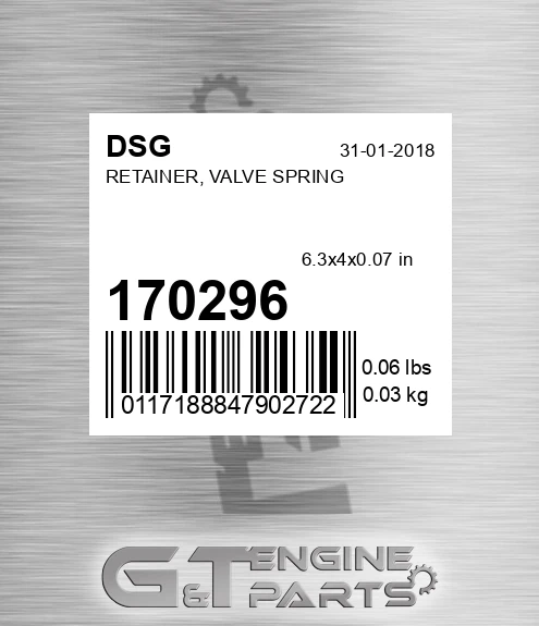 170296 Retainer, Valve Spring