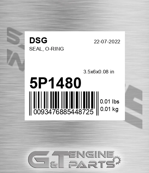 5P1480 Seal, O-ring