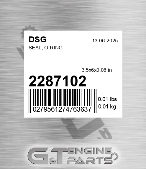 2287102 Seal, O-ring