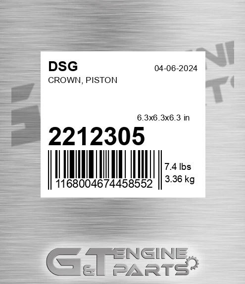 2212305 Crown, Piston