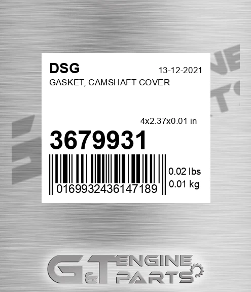 3679931 Gasket, Camshaft Cover