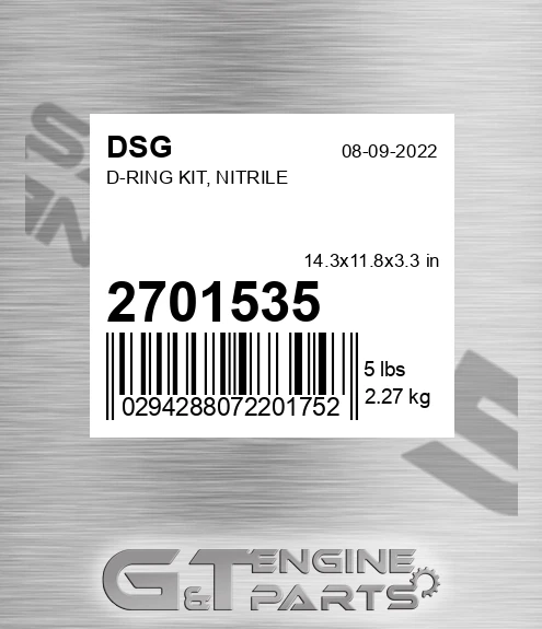 2701535 D-ring Kit, Nitrile