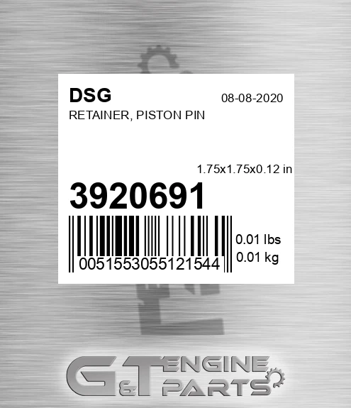 3920691 Retainer, Piston Pin