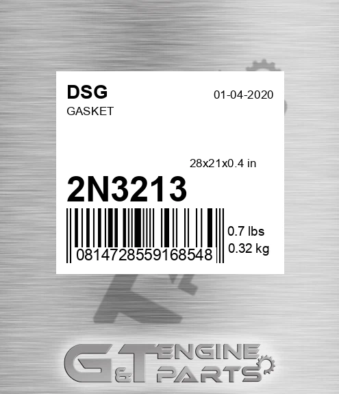 2N3213 DSG Gasket