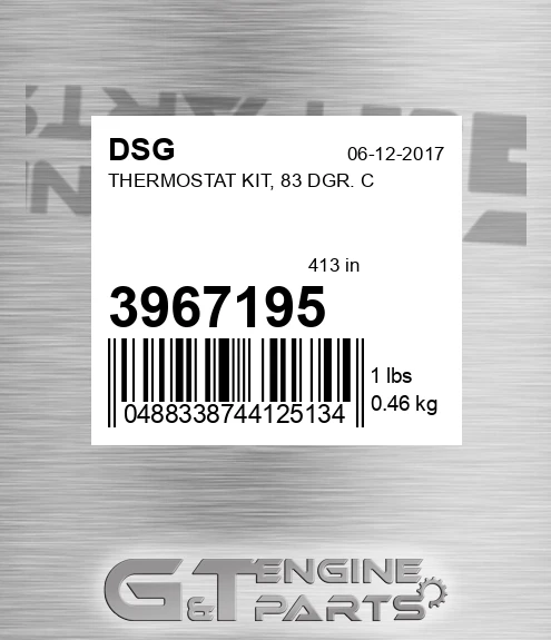 3967195 Thermostat Kit, 83 Dgr. C
