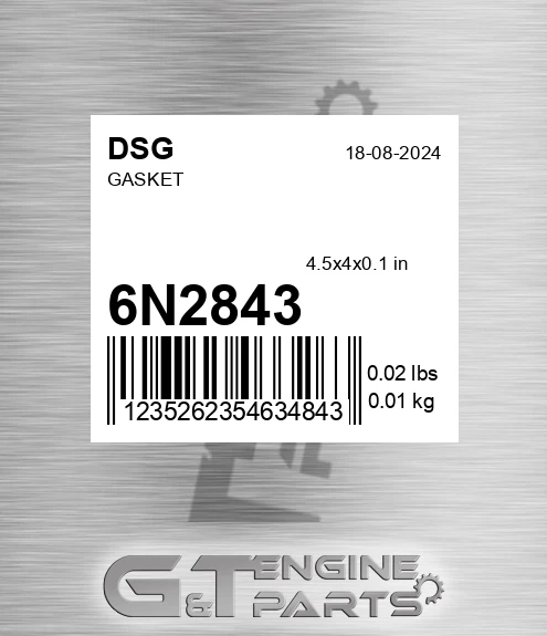 6N2843 DSG Gasket