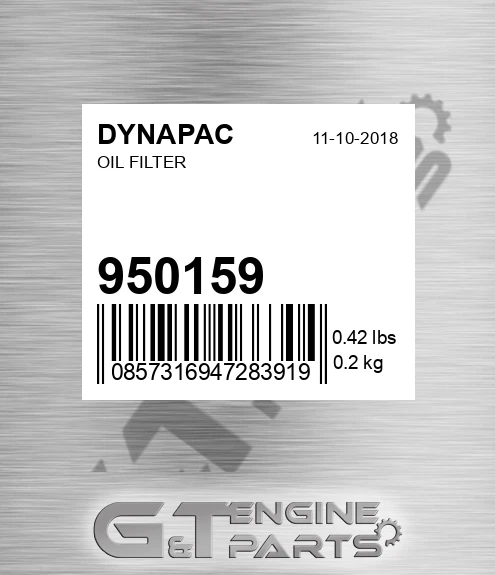 950159 DYNAPAC Oil Filter