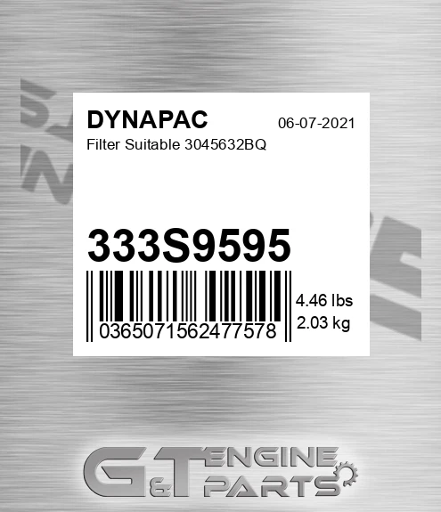 333S9595 Filter Suitable 3045632bq
