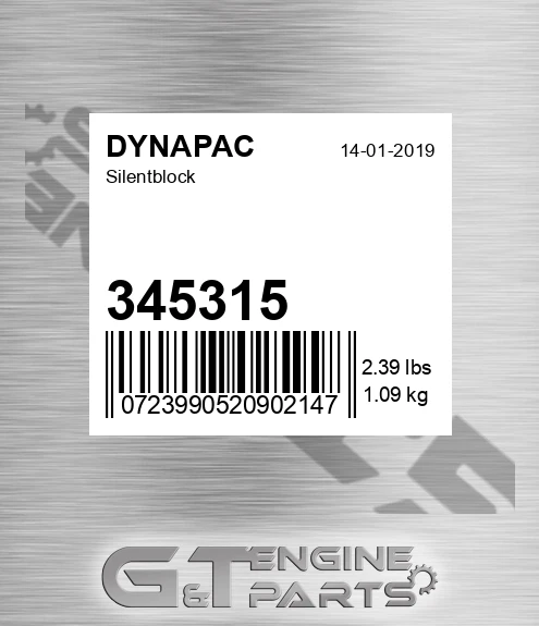 345315 Silentblock for DYNAPAC