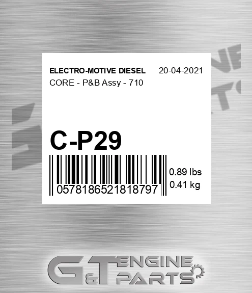 C-P29 Core - P&b Assy - 710