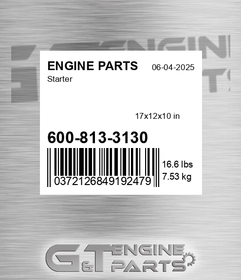 600-813-3130 Starter