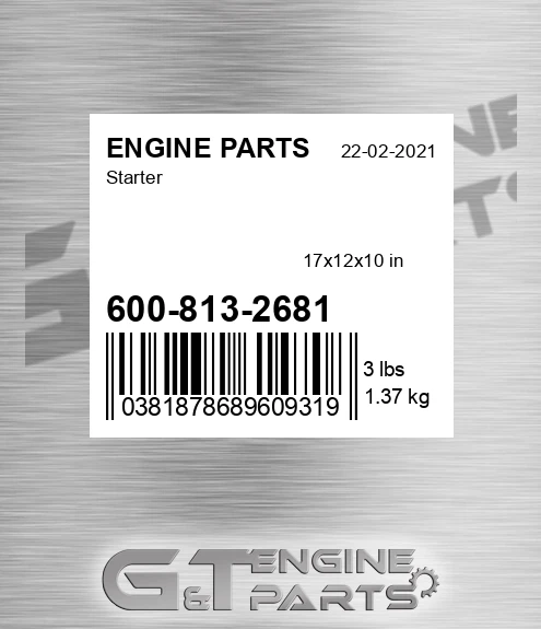 600-813-2681 Starter for ENGINE PARTS