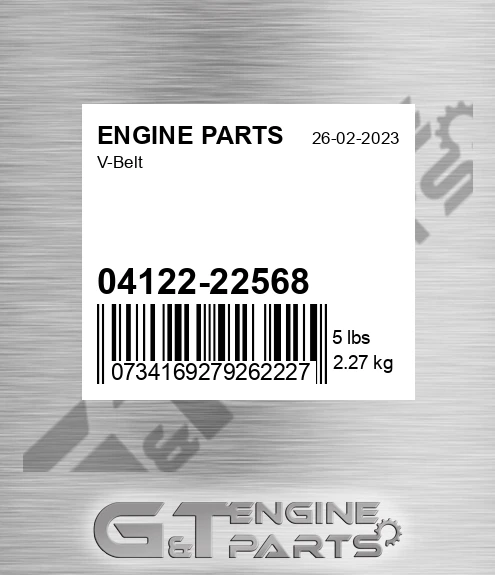 04122-22568 V-belt for ENGINE PARTS