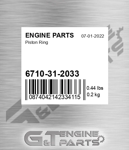 6710-31-2033 Piston Ring