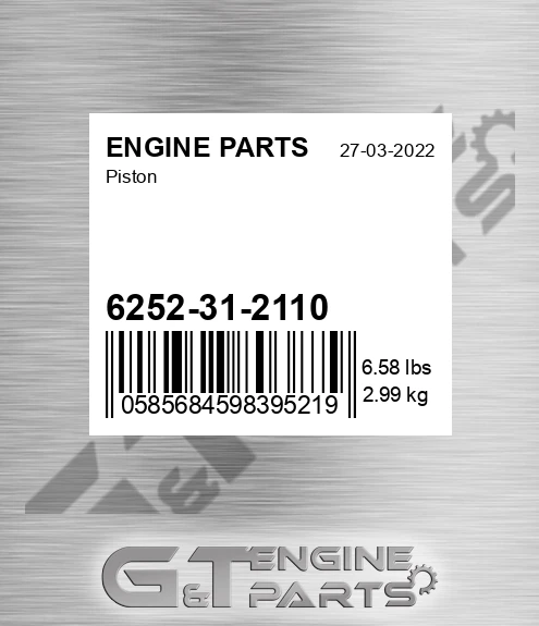 6252-31-2110 Piston for ENGINE PARTS