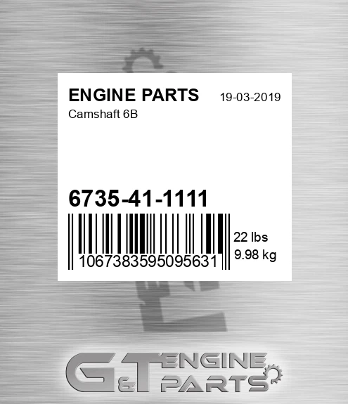 6735-41-1111 Camshaft 6b