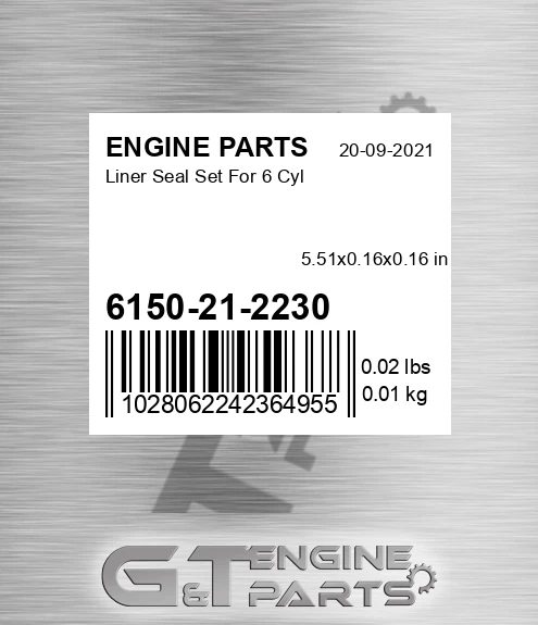 6150-21-2230 Liner Seal Set For 6 Cyl
