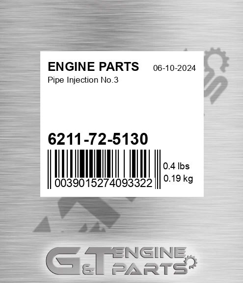 6211-72-5130 Pipe Injection No.3