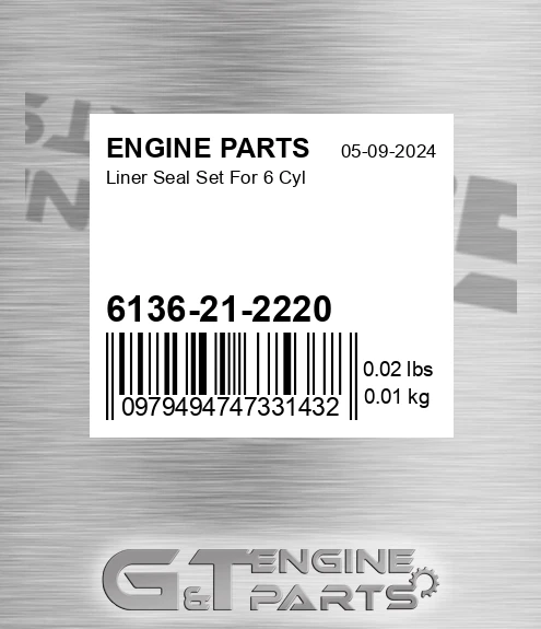 6136-21-2220 Liner Seal Set For 6 Cyl