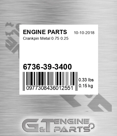 6736-39-3400 Crankpin Metal 0.75 0.25