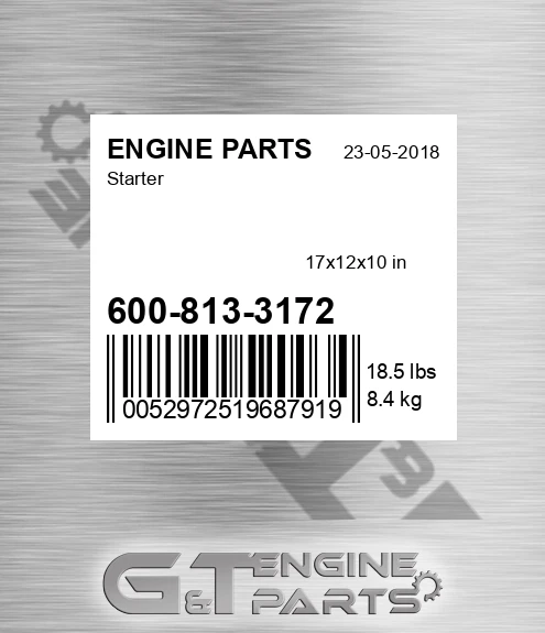 600-813-3172 Starter for ENGINE PARTS