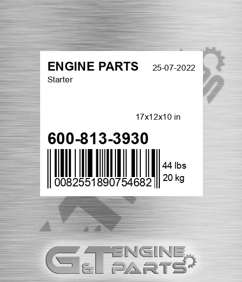 600-813-3930 Starter for ENGINE PARTS