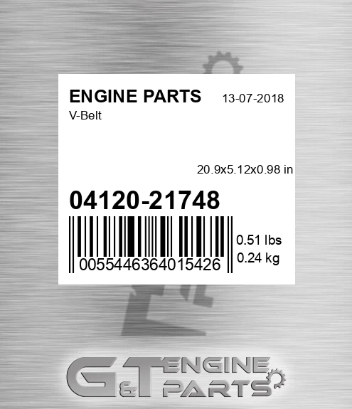 04120-21748 V-belt