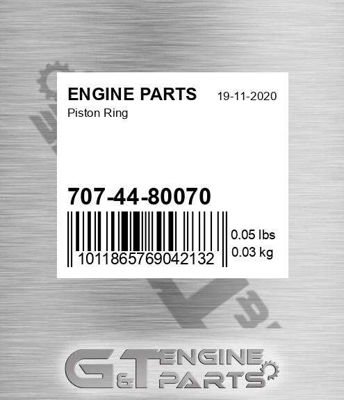 707-44-80070 Piston Ring for ENGINE PARTS