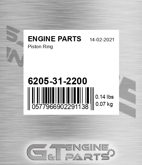 6205-31-2200 Piston Ring for ENGINE PARTS