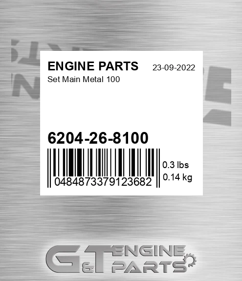 6204-26-8100 Set Main Metal 100
