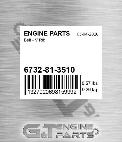 6732-81-3510 Belt - V Rib for ENGINE PARTS