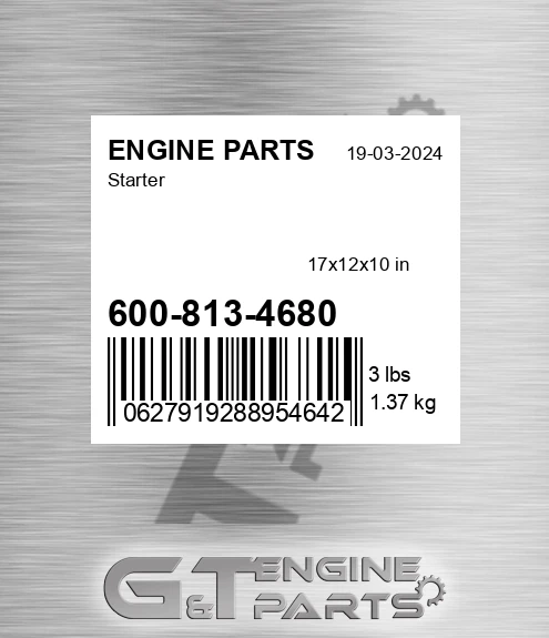 600-813-4680 Starter for ENGINE PARTS
