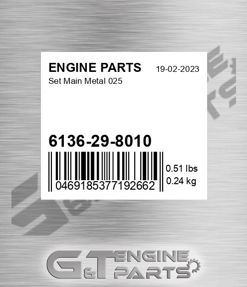 6136-29-8010 Set Main Metal 025