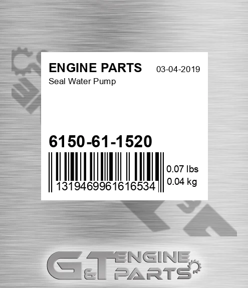 6150-61-1520 Seal Water Pump for ENGINE PARTS
