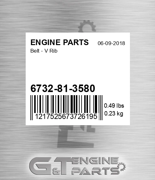 6732-81-3580 Belt - V Rib for ENGINE PARTS