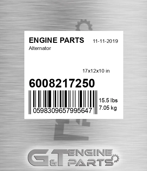 600-821-7250 Alternator