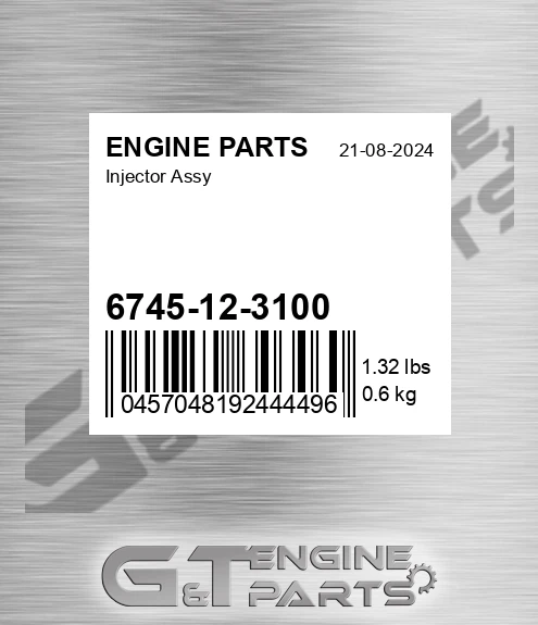 6745-12-3100 Injector Assy for ENGINE PARTS