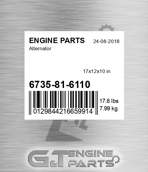 6735-81-6110 Alternator