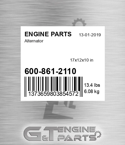 600-861-2110 Alternator