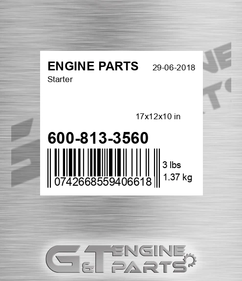 600-813-3560 Starter for ENGINE PARTS