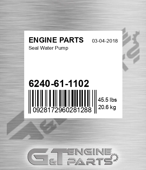 6240-61-1102 Seal Water Pump