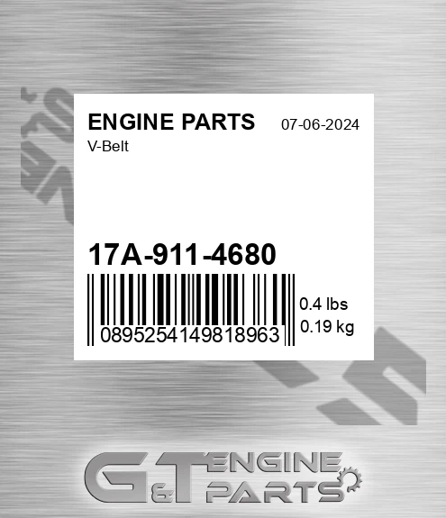 17A-911-4680 V-belt for ENGINE PARTS