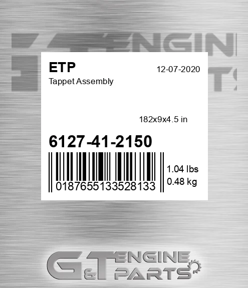 6127-41-2150 Tappet Assembly for ETP