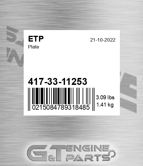 417-33-11253 Plate