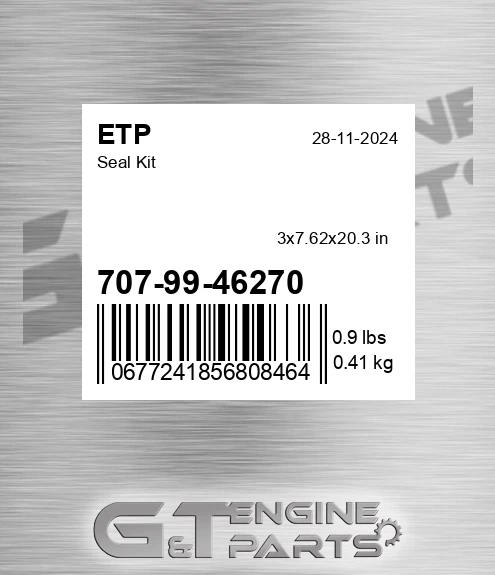 707-99-46270 Seal Kit for ETP