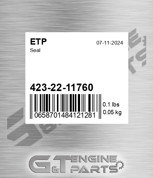 423-22-11760 Seal for ETP
