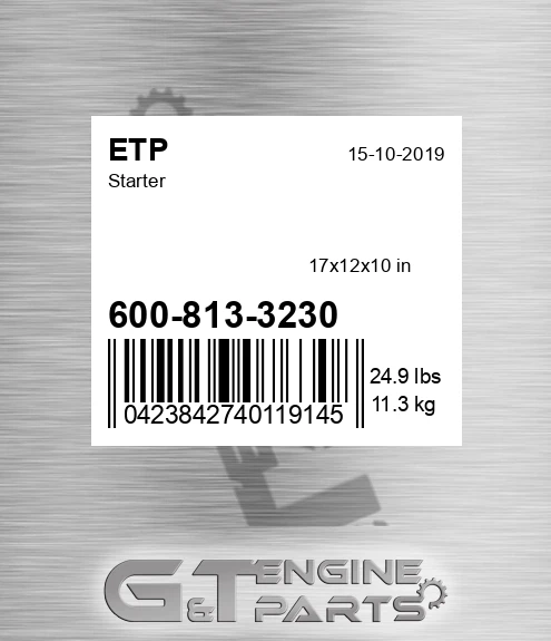 600-813-3230 Starter for ETP