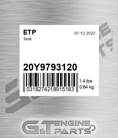 20Y9793120 Tank