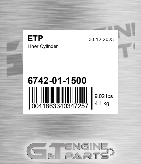 6742-01-1500 Liner Cylinder for ETP